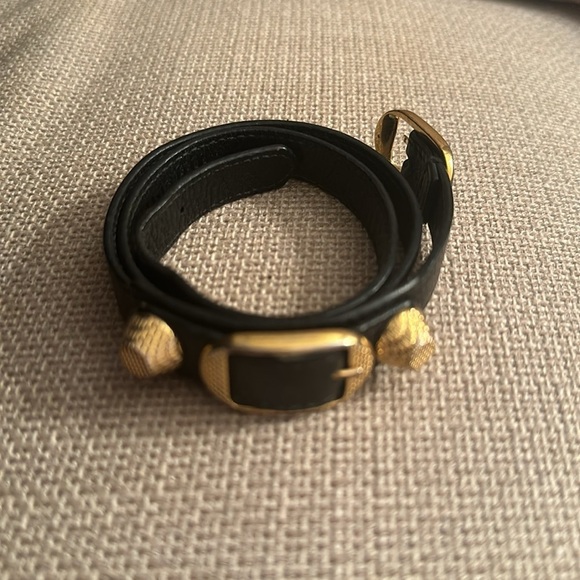 BALENCIAGA Arena Leather Classic Triple Tour Wrap Bracelet - Picture 2 of 4